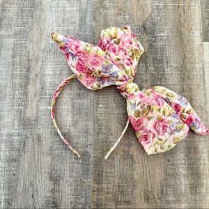 Floral big bow headband